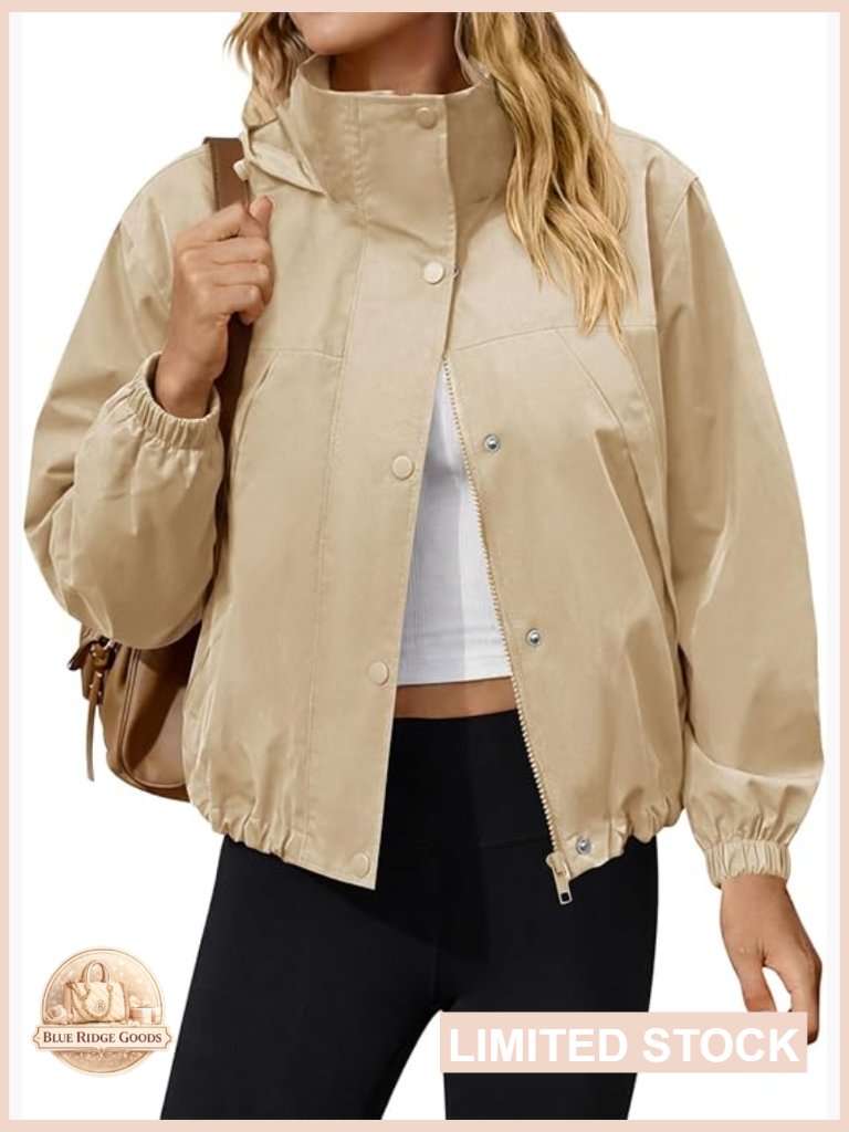 Lightweight Hooded Windbreaker Jacket Athletic Sun Protection Outerwear Hiking